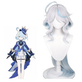 Genshin Impact Focalors Cosplay Wig Heat Resistant Synthetic Hair Carnival Halloween Party Props